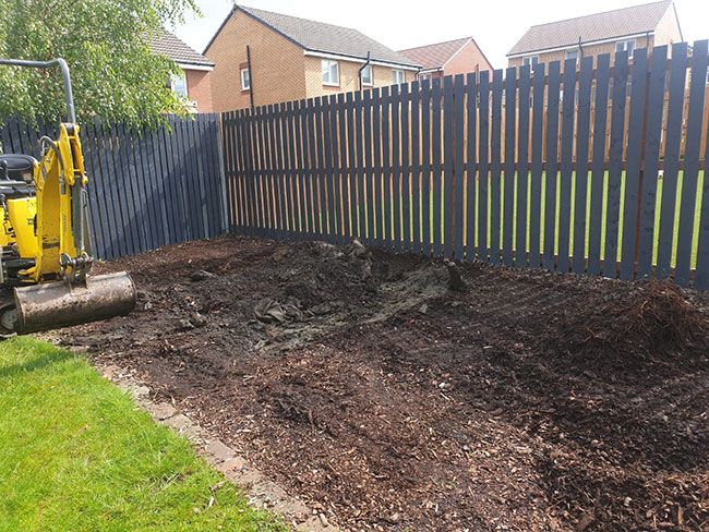 Before photo before the decking was put in place in East Kilbride