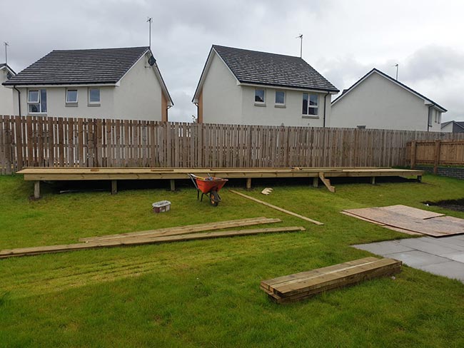 Before photo before the large timber decking was put in place