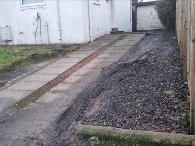 Photo before we started the driveway project in Glasgow