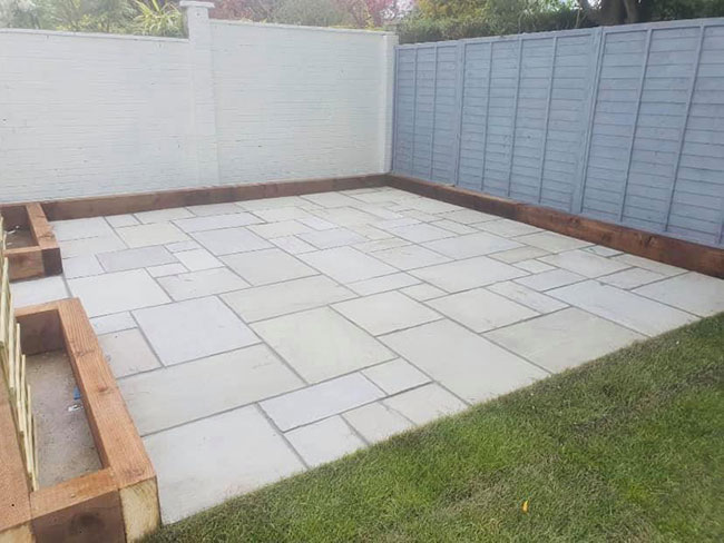 Patio project completed in May 2021
