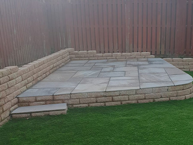 This landscaping/patio project completed in November 2020